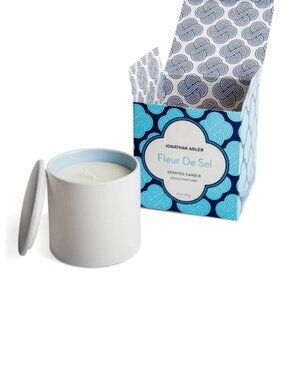 Jonathan Adler Fleur De Sel White Ceramic Candle 11oz *NIB* MSRP: $48+tax